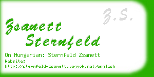 zsanett sternfeld business card